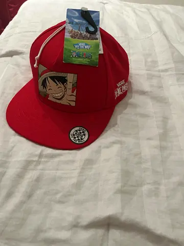 VANS X ONE PIECE Collab Snapback Hat Adjustable Red Cap RARE | NEW WITH TAGS | NEVER WORN
