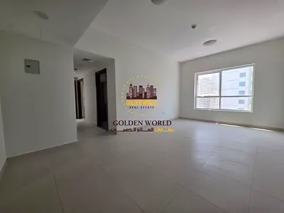 Brand-new panoramic 2BR in Al Taawun with 2 master bedrooms, 3 bathrooms, balcony, parking and open view. Landlord contract attestation. **AED 49,999*