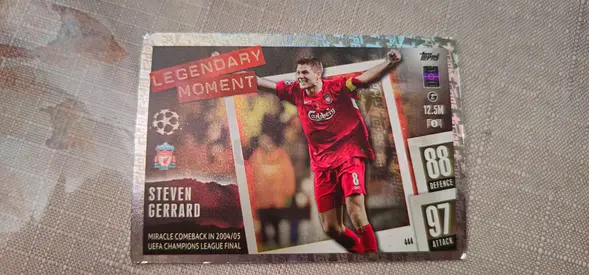 Mach attax sreven gerrard legendary moment