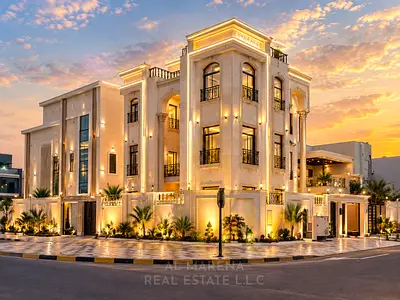 Own a luxury-finished corner villa in Al Zahia, Ajman | 6 master bedrooms and a swimming pool | Price includes all fees.