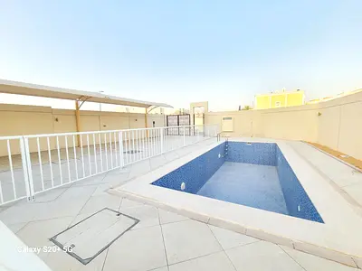 12 cheque payment Brand new 4b villa with pool / barashi sharjah