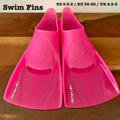 Pink Swim Fins - Size US 3-3.5 / EU 35-36 / UK 2.5-3