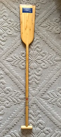 Wooden canoe paddle - lightweight single blade, good condition