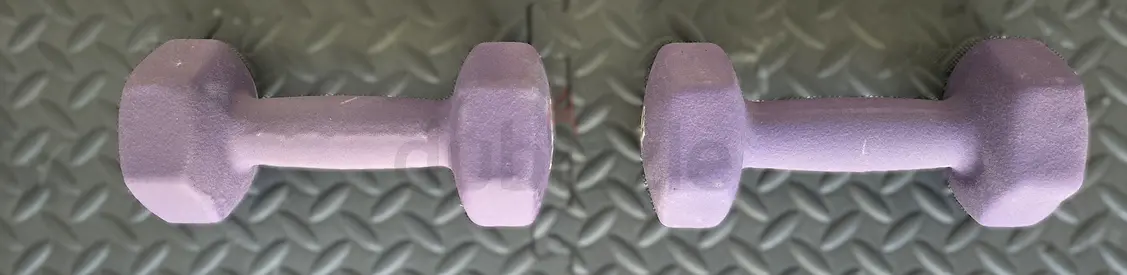 Neoprene Hex Dumbbells 5kg Each - 10KG TOTAL Pair, Purple
