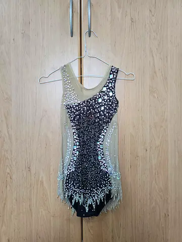 Black and beige leotard