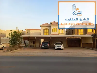 فيلا للايجار 5 غرف ماستر وغرفة خادمة مجلس وصاله حوش كبير المويهات 1 عجمان