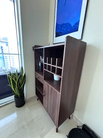 Wooden sideboard / storage cabinet with wine rack - brand new