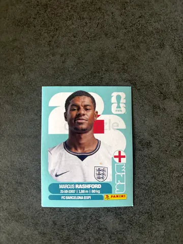 Panini Marcus Rashford England Sticker - Football Collectible