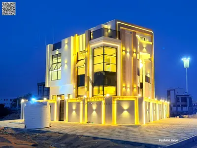 Corner Villa for sale | ajman| al helio1 area | 5 master rooms, majlis, 2 halls| freehold | 0 regis