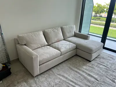 Crate&barrel L shape Sofa Beige