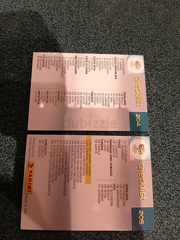 PANINI OFFICIAL WORLD CUP 2006 CARDS 204 - 205