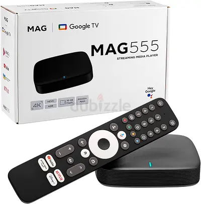 MAG 555 Original Infomir & HB-Digital Media Player 4K HDR Receiver with Google Assistant