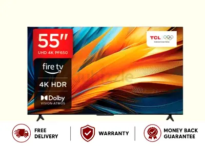 TCL 55 Inch 4K Ultra HD HDR TV Smart LED Fire TV 55PF650