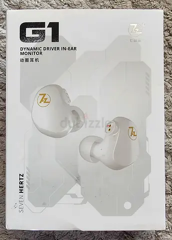 Linsoul 7HZ G1 10mm DLC Diaphragm Dynamic Driver Wired Gaming IEM Earphone Type-C w/ Mic, White
