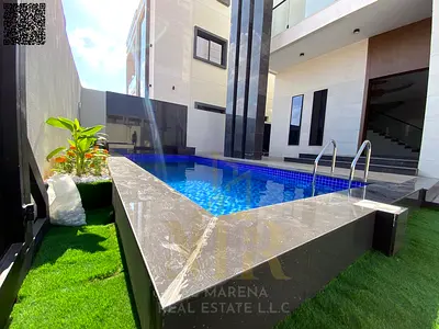 The best offer in Ajman | Own a luxury villa in Al Zahia | 4 master bedrooms + swimming pool | Competitive price, including registration fees.