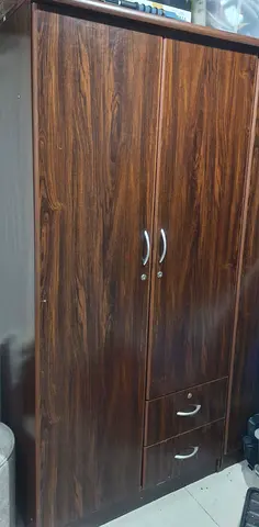 2-door wooden wardrobe with 2 drawers - good condition