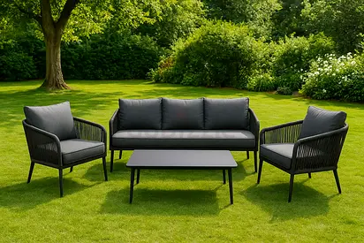 Sofa set grey rope style outdoor furniture garden furniture