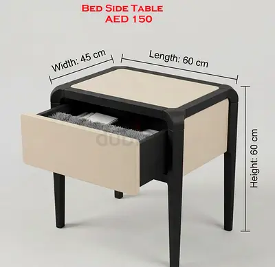 Modern Two-Tone Bedside Table with Storage Drawer