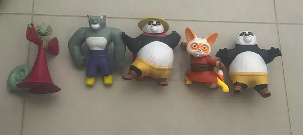 5 of the kung fu panda 4 Burger King limited edition toys