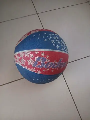 Used red & blue basketball — good condition