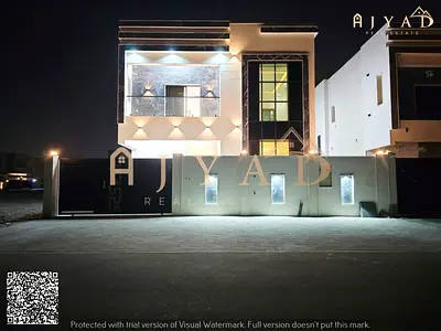 For sale: villa in Al Zahia Ajman, 5 bedrooms, living room, majlis, land 3014 sq ft, built 3400 sq