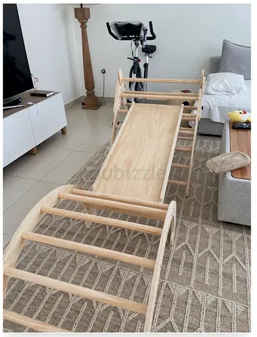 Set of 3 Wooden climbing kids gym