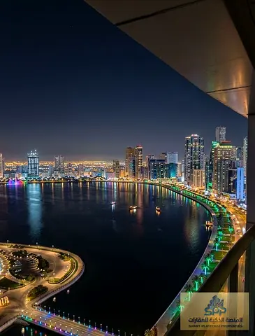One of the spacious apartments and the most luxurious family towers in Al Majaz 3 and at a very special price.