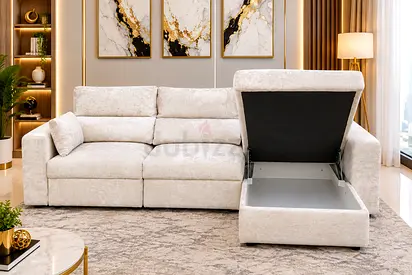 Luxury Sofa Bed with Storage
Elegant and comfortable sofa bed with built-in storage, perfect for ap