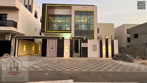 For sale, a villa in Ajman Al helio, 5 master rooms, a Majles room, a hall, maid room, freehold for