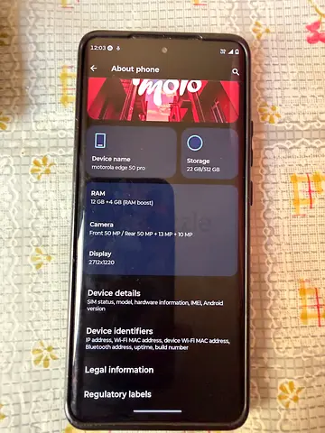 Motorola Edge 50 Pro - Good condition, 512 GB ROM, 12+4 GB RAM
