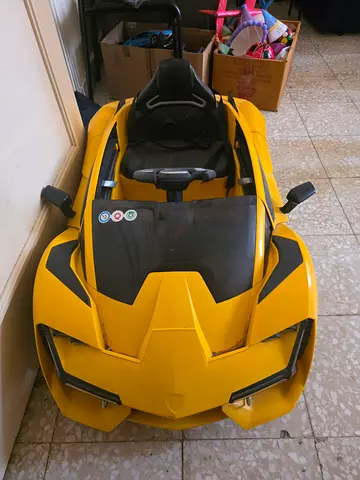 Kids Electric Ride-On Sports Car - Yellow
