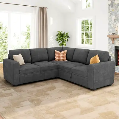 dark gray colour New premium high Quality 3 seater standard sofa bed with storage