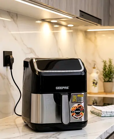 Geepas Electric Air Fryer - 2.5L, Stainless Steel (Used)