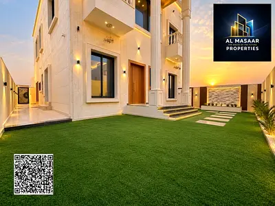 The villa of your dreams in the heart of Ajman, close to amenities; includes electricity, water, and air conditioning—freehold ownership.