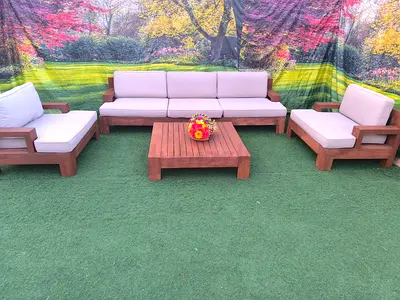 Xtra Large Solid Wood Outdoor Garden Sofa Set