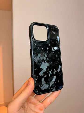 Iphone 16 Pro MaxBlack carbon iPhone protective case (fits recent models)