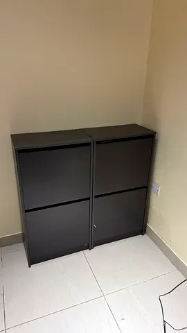 Pair of dark brown IKEA shoe cabinets - good condition