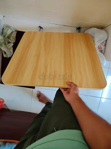 Light wood small foldable/portable table top - good condition