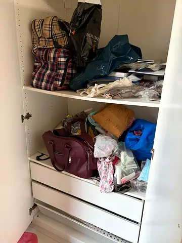 IKEA White Wardrobe with 1 Shelves and 3 Drawers