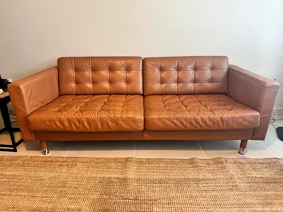 IKEA LANDSKRONA Leather Sofa AED 3,695 New | Selling for AED 1,000