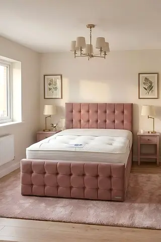 New Elegant Pink colour 160*200 queen size bed