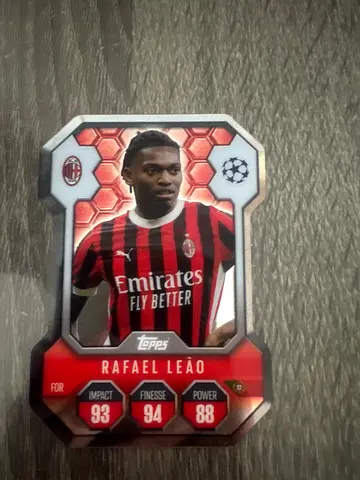 Topps Rafael Leão AC Milan UEFA Champions League Trading Card Vintage Vibes Cards 6 signed cards