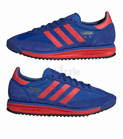 Adidas blue & red retro unisex sneakers - size 42 2/3
