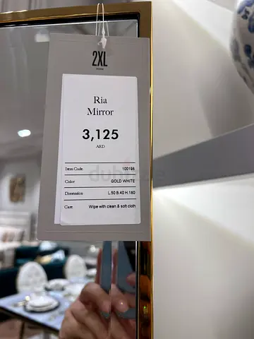 Gold Framed Ria Wall Mirror - 100x180 cm