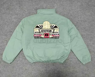 Authentic BBC ICECREAM "Metropolis" Puffer Jacket (Sage Green).