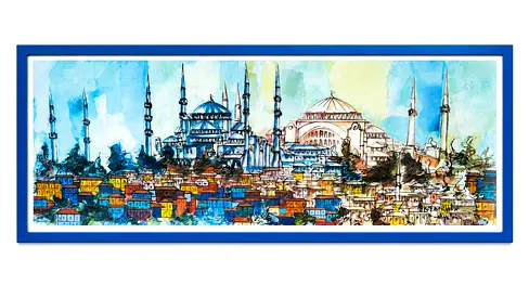 Framed Panoramic Istanbul Print