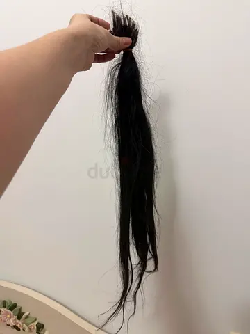 Long black hair extension - natural human hair for adding volume