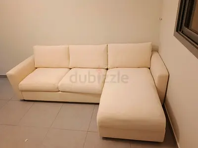 Ikea vimle beige color lshape sofabed with storage space