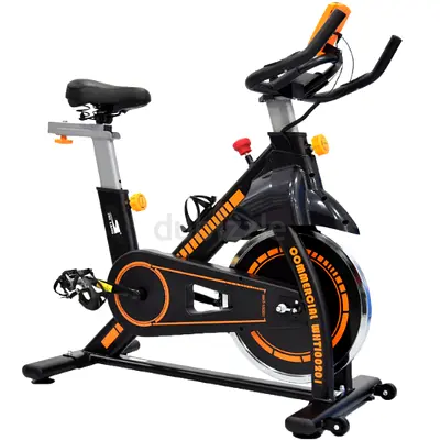Orange Indoor Spinning Bike For Home Cardio