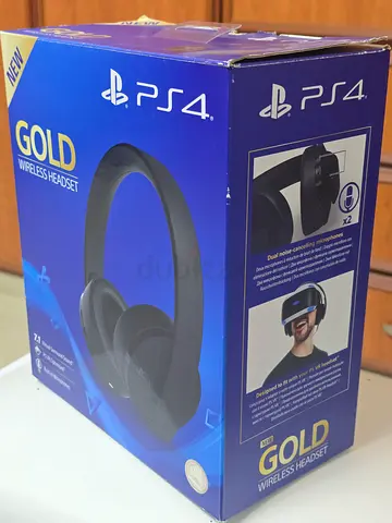 Sony PlayStation Gold Wireless Headset (PS4) - Original Box and Brand new set of ear cups.